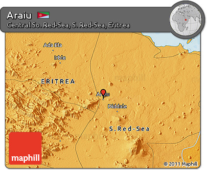 Political 3D Map of Araiu