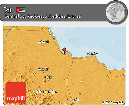 Political 3D Map of Īdī