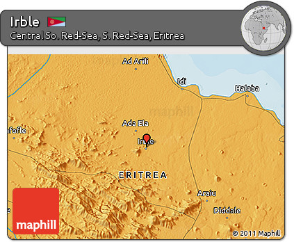 Political 3D Map of Irble