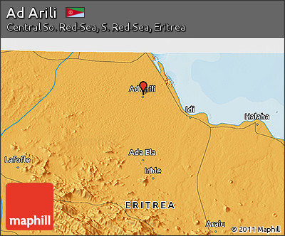 Political 3D Map of Ad Arili