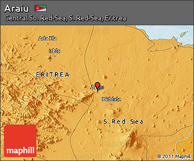 Political 3D Map of Araiu
