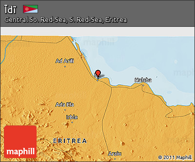 Political 3D Map of Īdī