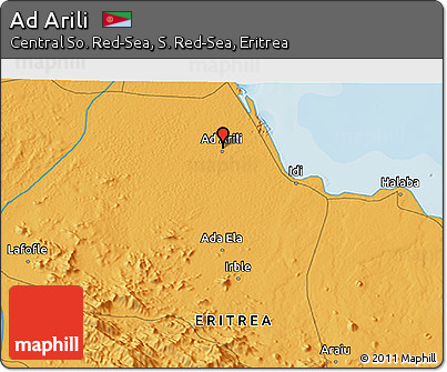 Political 3D Map of Ad Arili