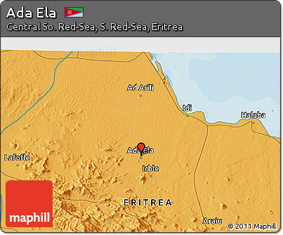 Political 3D Map of Ada Ela