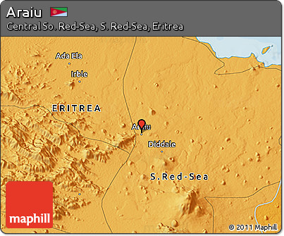 Political 3D Map of Araiu