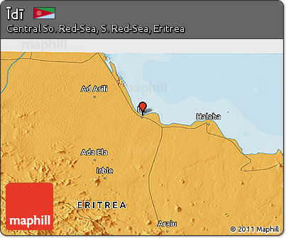 Political 3D Map of Īdī