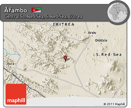 Shaded Relief 3D Map of Āfambo