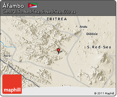 Shaded Relief 3D Map of Āfambo