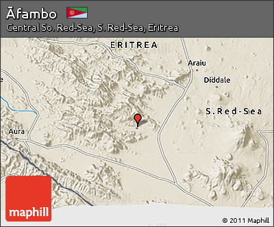 Shaded Relief 3D Map of Āfambo