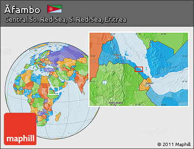 Political Location Map of Āfambo