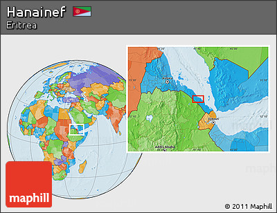Political Location Map of Hanainef