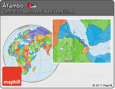 Political Location Map of Āfambo
