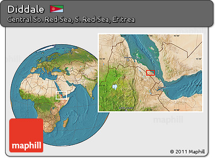 Satellite Location Map of Diddale