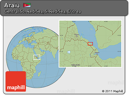 Savanna Style Location Map of Araiu