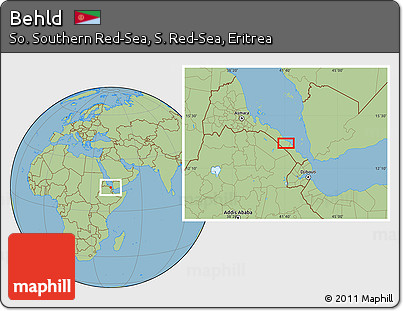Savanna Style Location Map of Behld