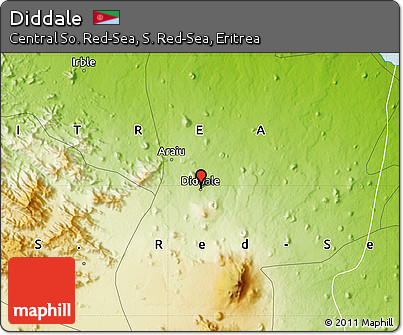 Physical Map of Diddale