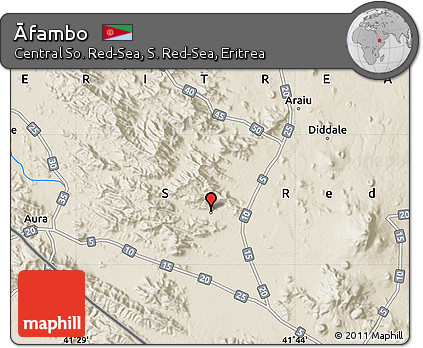 Shaded Relief Map of Āfambo
