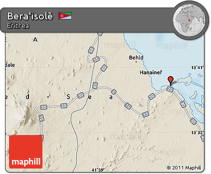 Shaded Relief Map of Bera'isolē