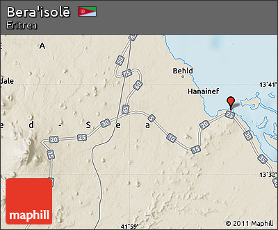 Shaded Relief Map of Bera'isolē