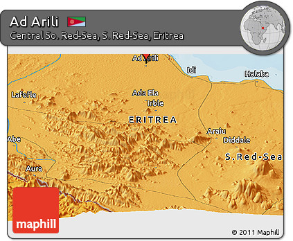 Political Panoramic Map of Ad Arili