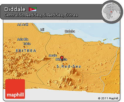 Political Panoramic Map of Diddale