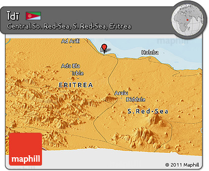 Political Panoramic Map of Īdī