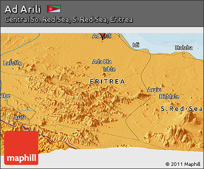 Political Panoramic Map of Ad Arili