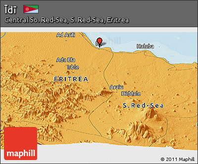 Political Panoramic Map of Īdī