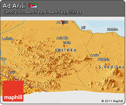 Political Panoramic Map of Ad Arili