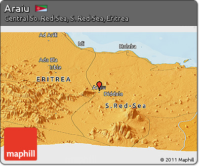 Political Panoramic Map of Araiu