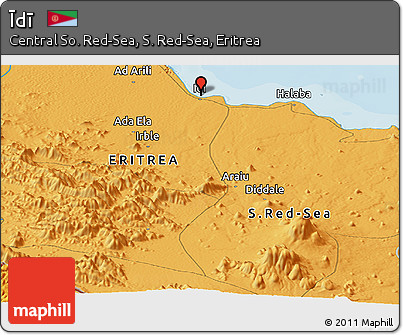 Political Panoramic Map of Īdī