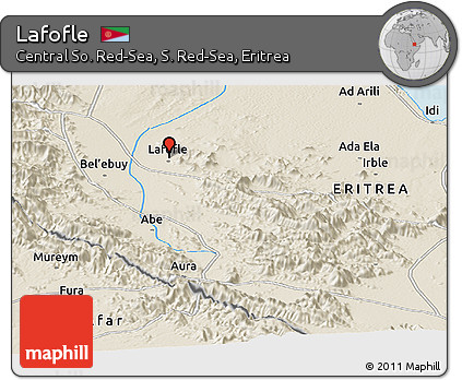 Shaded Relief Panoramic Map of Lafofle