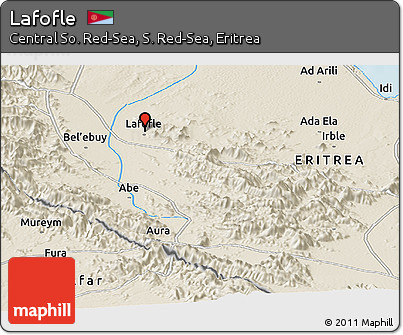 Shaded Relief Panoramic Map of Lafofle