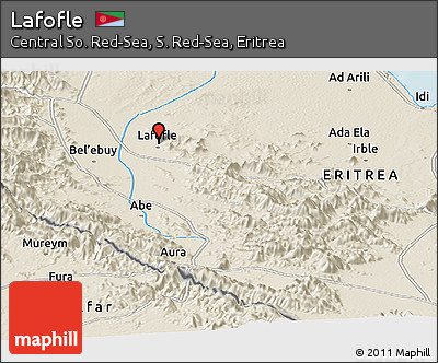 Shaded Relief Panoramic Map of Lafofle