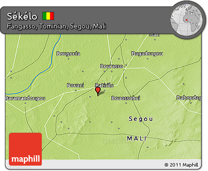 Physical 3D Map of Sékélo