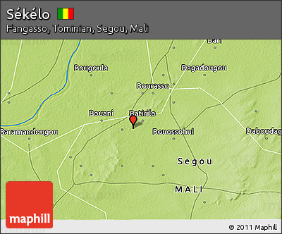 Physical 3D Map of Sékélo