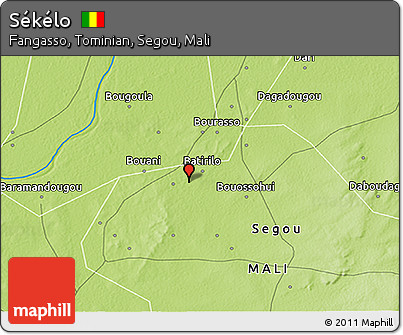 Physical 3D Map of Sékélo