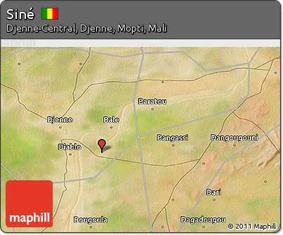 Satellite 3D Map of Siné