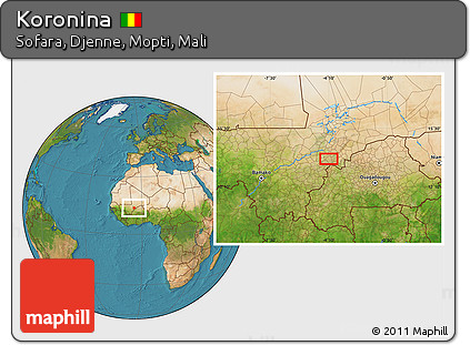 Satellite Location Map of Koronina