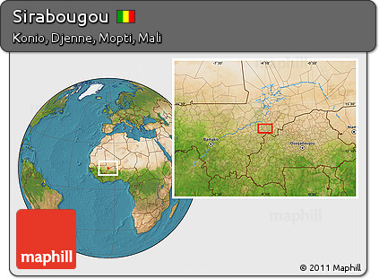 Satellite Location Map of Sirabougou