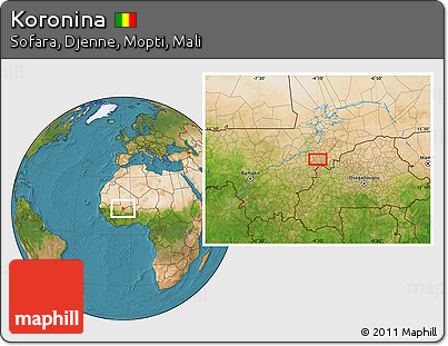 Satellite Location Map of Koronina
