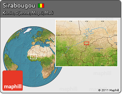 Satellite Location Map of Sirabougou