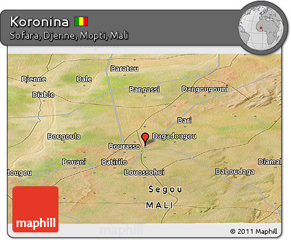 Satellite Panoramic Map of Koronina
