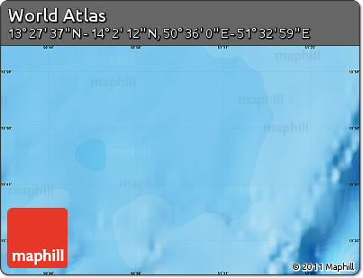 Political Map of the Area around 13° 44' 54" N, 51° 4' 30" E