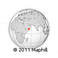 Outline Map of the Area around 13° 44' 54" N, 52° 46' 29" E, rectangular outline