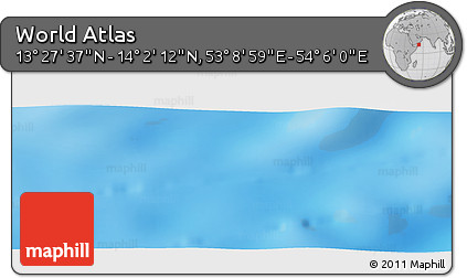 Physical Panoramic Map of the Area around 13° 44' 54" N, 53° 37' 30" E
