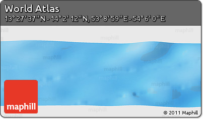 Physical Panoramic Map of the Area around 13° 44' 54" N, 53° 37' 30" E