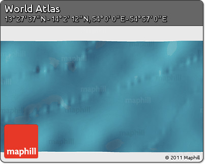 Satellite 3D Map of the Area around 13° 44' 54" N, 54° 28' 30" E