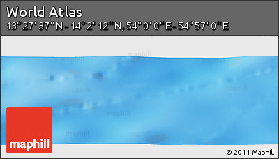 Physical Panoramic Map of the Area around 13° 44' 54" N, 54° 28' 30" E