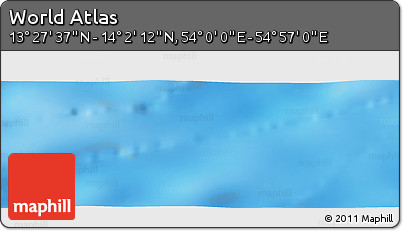 Physical Panoramic Map of the Area around 13° 44' 54" N, 54° 28' 30" E